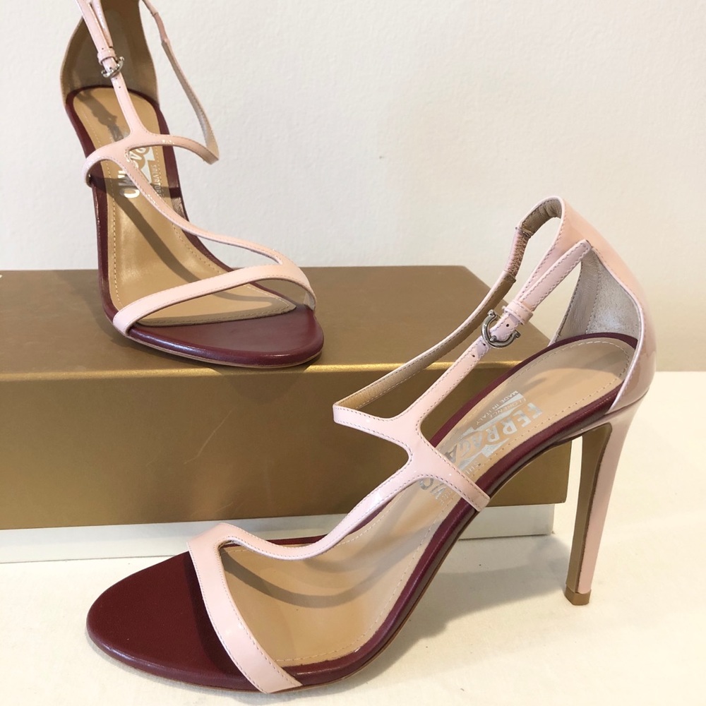 NEW! Salvatore Ferragamo Leather Sandal High Heels